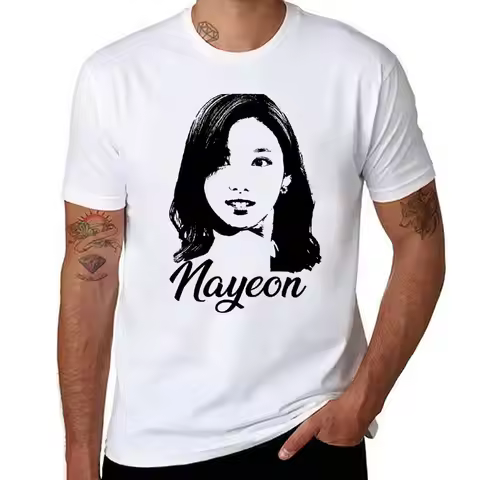 Nayeon twice silhouette T-Shirt vintage graphic tee plus size clothes black t-shirts for men