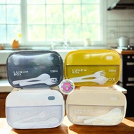 Lunch Box 2 Compartments Size 1200 ML + Spoon