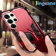 Jingsanc For Samsung Galaxy S25 Ultra Case Shockproof Casing With 360 Rotating Car Holder Adsorption