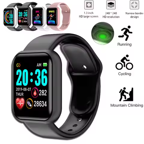 Digital Watch Blood Pressure Heart Rate Monitor Men Women Smart Bracelet IP67 Waterproof Sport Fitne