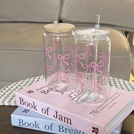 Mocorie - Lulitableu Coquette Plastic Tumbler Coquette Ribbon Plastic Glass/ Coquette Ribbon Plastic