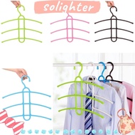 SOLIGHTER Clothes Hanger Multifunctional 3 Layer Hanger Hook Space Saver