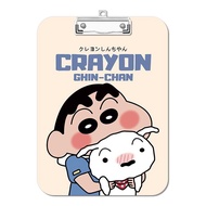 Shin-Chan He Xiaobai Splint Writing Pad a4 Clip Acrylic Folder Note Test Paper a5/a6 Learning Statio
