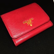PRADA Milano Wallet 高貴桃紅皮革錢包 銀包