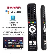 SHARP 4K UHD HDR Google LED TV Remote Control SH-V10 Suitable For 4T-C50FJ1X  4T-C55FJ1X, 4T-C65FJ1X