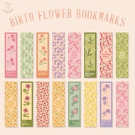 Birth Flower Pattern Design Bookmarks Aesthetic Bookmark Bible Verse Bookmark | Nyxartshop