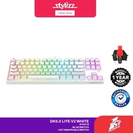 1ST PLAYER DK 5.0 Lite USB Wired RGB TenKeyless TKL 87 Keys Gaming Mechanical Keyboard - Blue/Red Sw