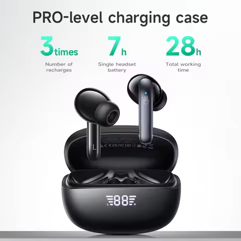 HOCO EQ5 ANC+ENC Bluetooth Wireless Earphones Active Noise Cancellation Hifi Sound Microphone Music 