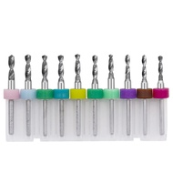 10PCS Carbide Drill Bits for PCB and Metal Work For Precision Small Diameter Set