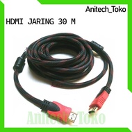[PROMO]Best HDMI CABLE 30M FIBER MESH HDMI TO HDMI 30 m 1080P V1.4 3D HQ
