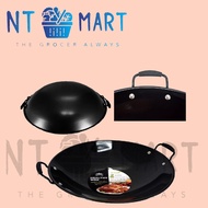 KBM Double Handle Enamel Wok / Kuali Hitam / Kwali Hitam (30cm/32cm / 35cm / 38cm / 40cm / 43cm / 45