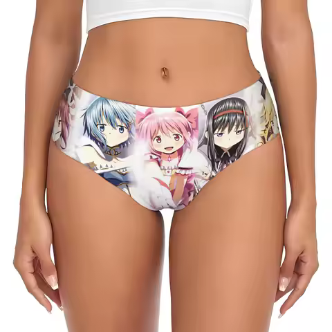 Homura Akemi Puella Magi Madoka Magica Briefs Underwear Womens Comfortable Stretch Anime Panties