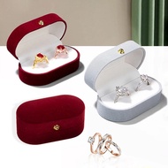 Couple Wedding Ring Box - 2 Ring Holder for Engagement, Wedding & Engagement, Pair of Ring Boxes