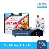 Gaz Lite Blue Eazy Kalan (Portable LPG Stove) + 2 Gaz Lite Mate 230g LPG Cylinders