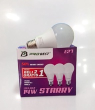 Bohlam PRO BEST Hemat Energi Buy 2 Get 1 Premium LED 6 W 8 W 11 W 14 W 26 W STARRY 6500K