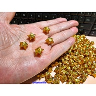 500pcs Gold Color Tiny Size Origami Paper Stars Hand-folded From 16.5 x 0.8cm Paper Strips. (4D pape