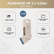 HP Flashdisk 64GB 3.2 X206C OTG Type-C Storagehp 64GB X206C OTG Type-C Flashdiskhp 64GBhp