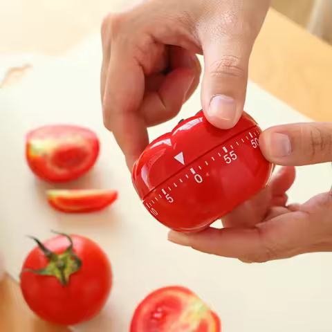 Tomato Timer Electronic Kitchen Timer Reminder Pomodoro Mechanical Countdown Alarm Kitchen Cooking T