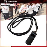 BUR_ Survival Whistle with Lanyard Loud Crisp Sound Buckle Design Portable Warning Accessory Outdoor Sports Referee Coach Whistle Survival Equipment