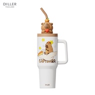 (พร้อมส่งจากไทย) Diller Thermal tumbler - 1200ml - direct drink/straw แก้วน้ำเก็บอุณหภูมิ แถมฟรี! ห