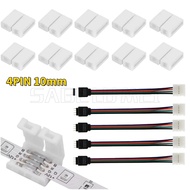 10mm 4Pin 5050 LED RGB Strip Extension Connector Cable Wire Led Strip Extension Cables Clip For 5-24