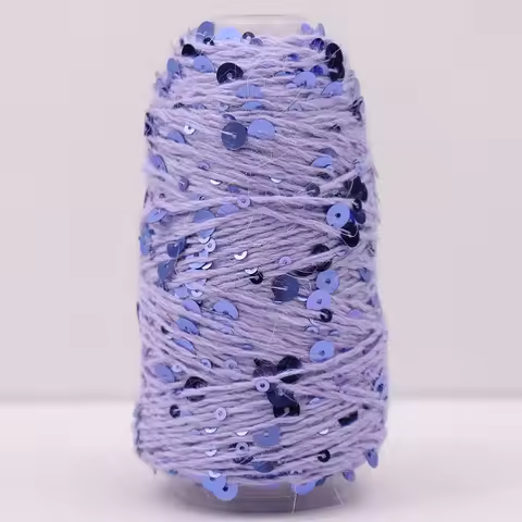 пряжа 16S/2 50g 110M Plush Angora rabbit hair Yarn 3mm+6mm Sequins DIY knitting Christmas Sweater Ha