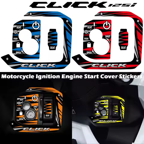 For Honda Click 125i CLICK 125 i v2 Motorcycle Ignition Engine Start Cover Reflective Stickers Moto 