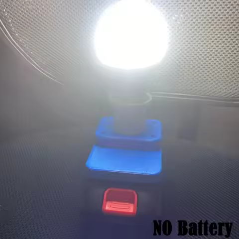 5W LED Work Light Work E27 Bulb For DeWalt/Milwaukee/Bosch/Makita 18V Lithium Battery Indoor and Out