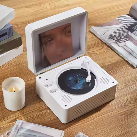 Bluetooth CD Player Retro CD Player Bluetooth Speaker Support CD USB Small Memory Card Playback Musi