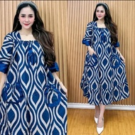 Daster Wanita Nyaman Bahan Rayon Premium Motif Yohana Ukuran Jumbo Ld 120 Busui Bumil Tidur Pendek D