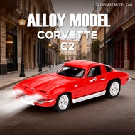 1: 32 Corvette Alloy Car Model Sound Light Sound Effect Little Boy Gift 4-7 Years Old Children Toys