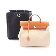 【二手】愛馬仕 HERMES 背包 Herbag Ad PM 米NATURALNATURAL/米白色/黑色 其他 Herbag Ad PMNATURAL/米白色/黑色