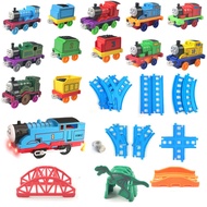 Set Magnetic Alloy Train Toys Electric Car with Light and Sound Metal Train and Tracks Cake Ornament