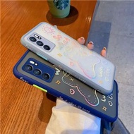 可愛小熊磨砂半透明三色選OPPO Reno 6,  6 Pro plus 手机壳phone case