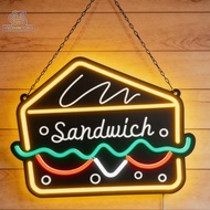 Sandwich Cheese Coffee House Cafe Fast Food Restaurant Cafeteria Neon Sign for Wall Decor Display Bu