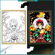 Demon Slayer And Tanjiro 3D LED anime light box frame night light