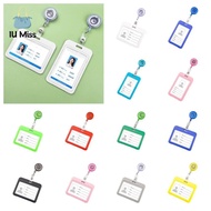 IU MISS Solid Retractable Card cover Multicolor Plastic Business Credit Card Holders Fashion Badge Holder Bus Card Cover Case Male