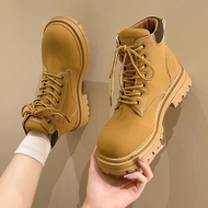 High top platform biker boots Vintage British style fashion Doc Martens