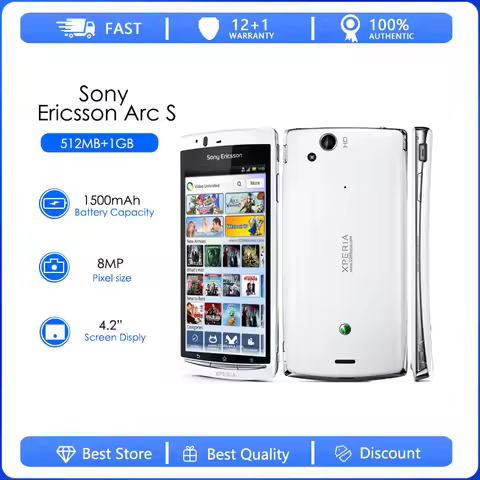 Sony Ericsson Xperia Arc S LT18 Refurbished-Original Unlocked TL18i 3G GSM .8MP Camera FM Radio Cell