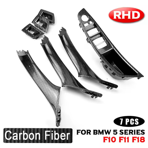 Carbon Fiber RHD LHD Car Interior Door Handle For BMW F10 LCI 518d 520d 520dx 520i 525d 525dx 528i 5