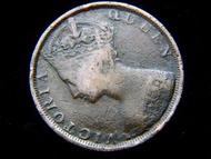 1901年香港一仙One Cent大銅幣(英女皇維多利亞像Queen Victoria,最後一款)