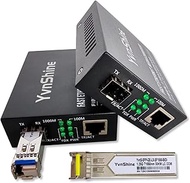1 Pair Fiber Ethernet Media Converter, Includes 1 Pair 1.25G Single-Mode Single-Fiber SFP Transceive