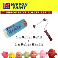 7" NIPPON PAINT ROLLER REFILL 7" Polyester Roller Refill Roller Refill Cat Roller Handle Roller Roda