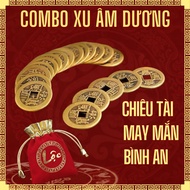 Feng Shui Yin Yang coin, Five Emperors coin to attract wealth, lucky fortune trick item for men, 7 c