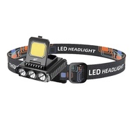 Senter Cas Kepala Headlamp COB + LED Sensor Tangan Cahaya Super Terang 4 Mode - LY801S