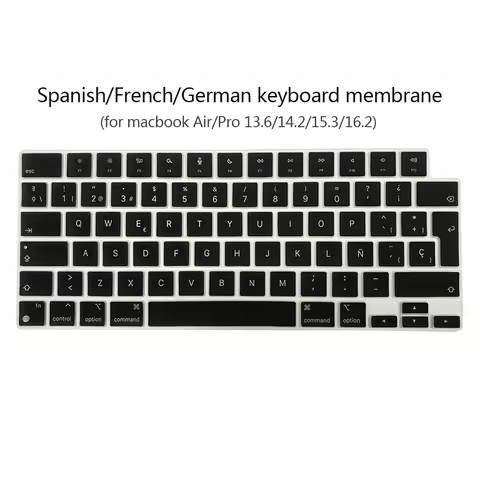 Azerty Keyboard Cover for MacBook Pro 14 m4 2024 French Europe Spanish Keyboard Cover for macbook ai