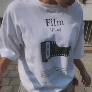Capture the Moment Film Roll Graphic T-shirts Free Size from Korea [US KOREA]