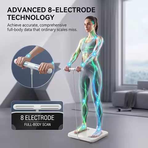 8-Electrode Bluetooth Weight Scale, Smart Digital Body Fat Composition Monitor Scale, For Family Hea