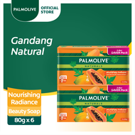 Palmolive Naturals Nourishing Radiance Bar Soap - with Papaya, For Brighter Skin, 80g Pack of 6