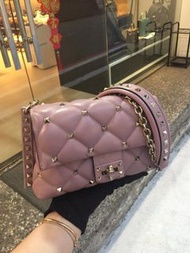 典精品 Valentino 汎倫鐵諾 真品 粉紫色 Candystud 鉚釘 肩背包 現貨